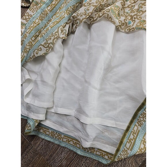 Lolita Jaca St Barth Women's Small Long Sleeve Mini Dress 100% Silk Geometric - Picture 9 of 15